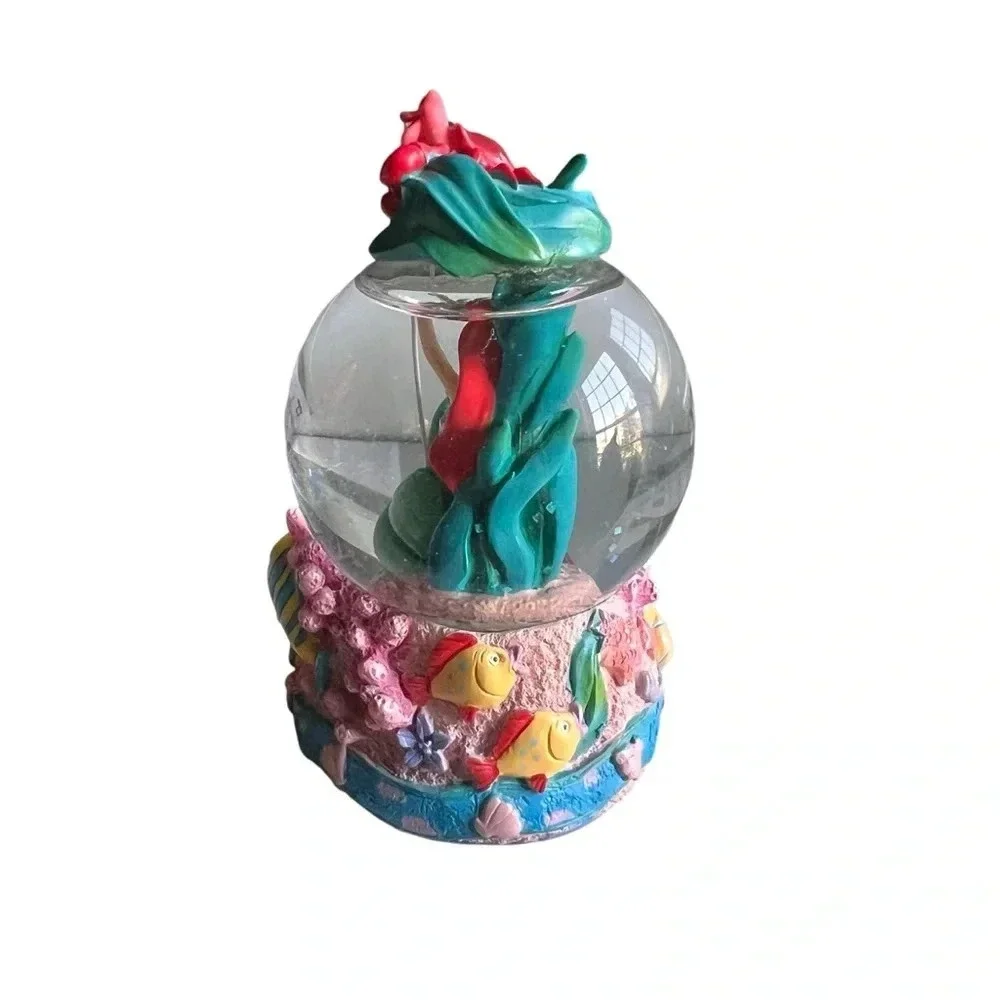 Disney Little Mermaid Ariel Swing Snowglobe Water Globe Glass Dome Figurine